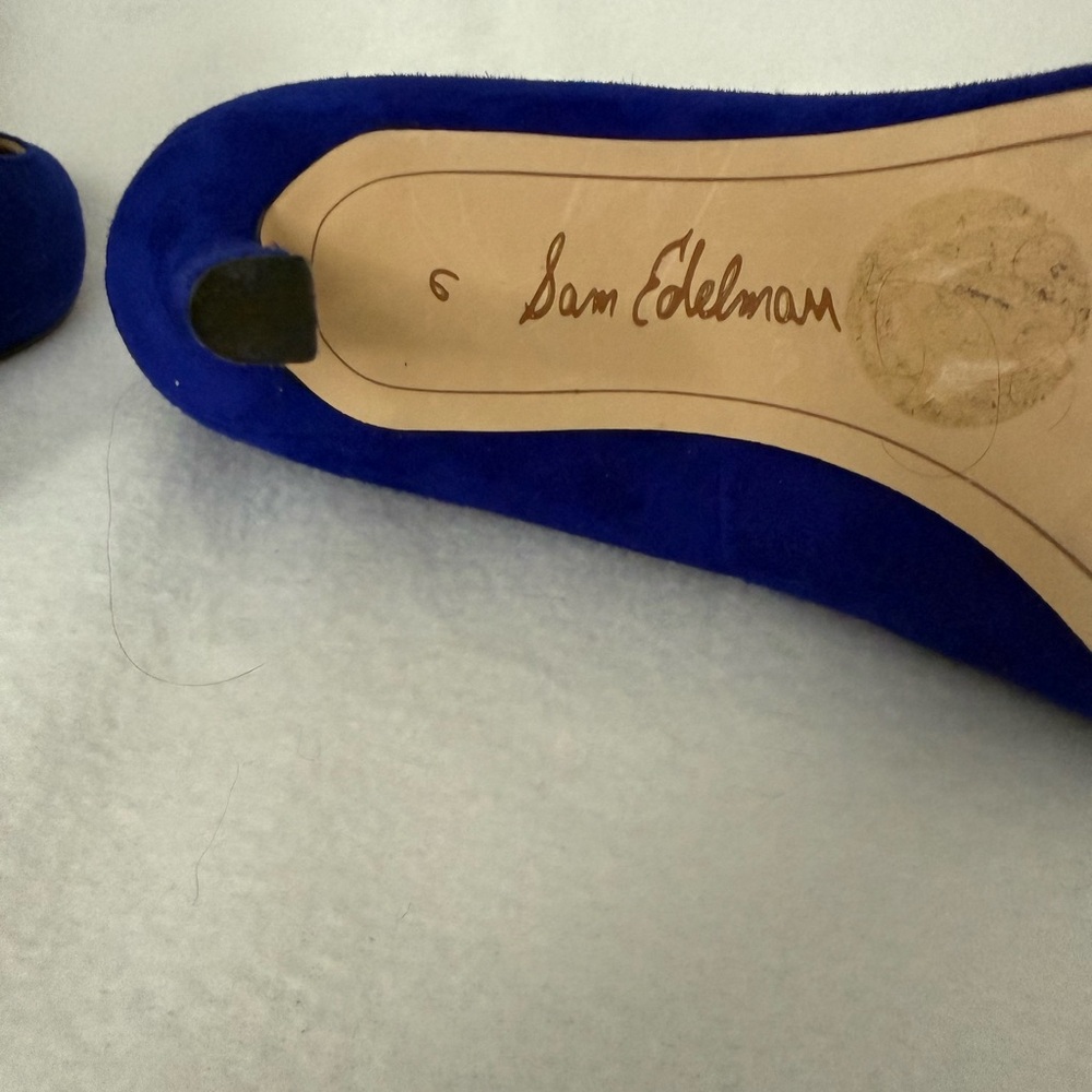 Sam Edelman Women's Hazel Pumps Shoes Suede Cobalt Blue Size 6 M - Picture 6 of 10